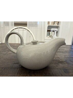 Vintage Russel Wright teapot gray midcentury American Modern